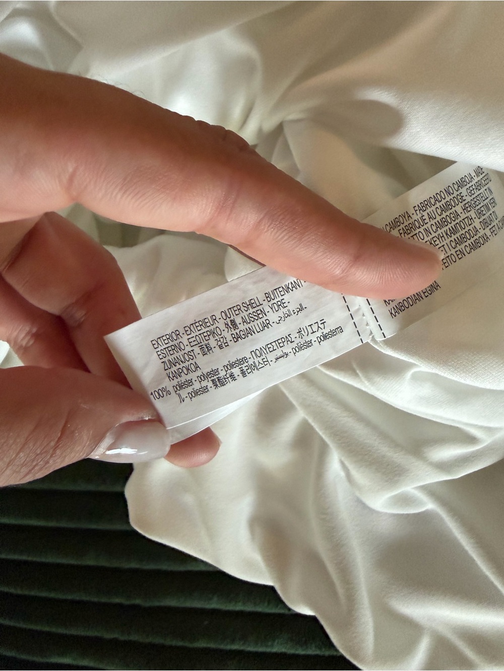 Zara Elegant White Draped Dress - Size L - Like New - Picture 7 of 7